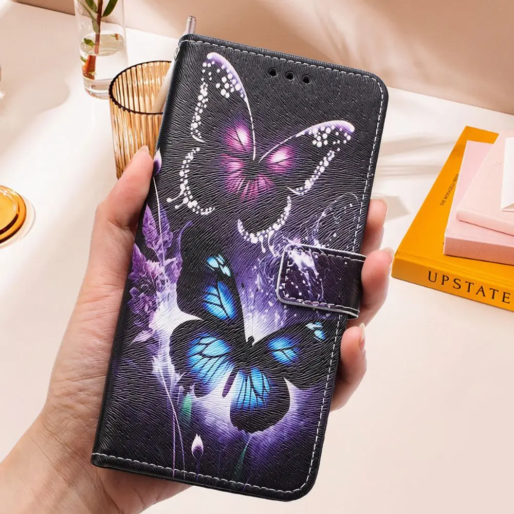 Butterfly Leather Flip Phone Case - Elegant and Durable Back Cover Design