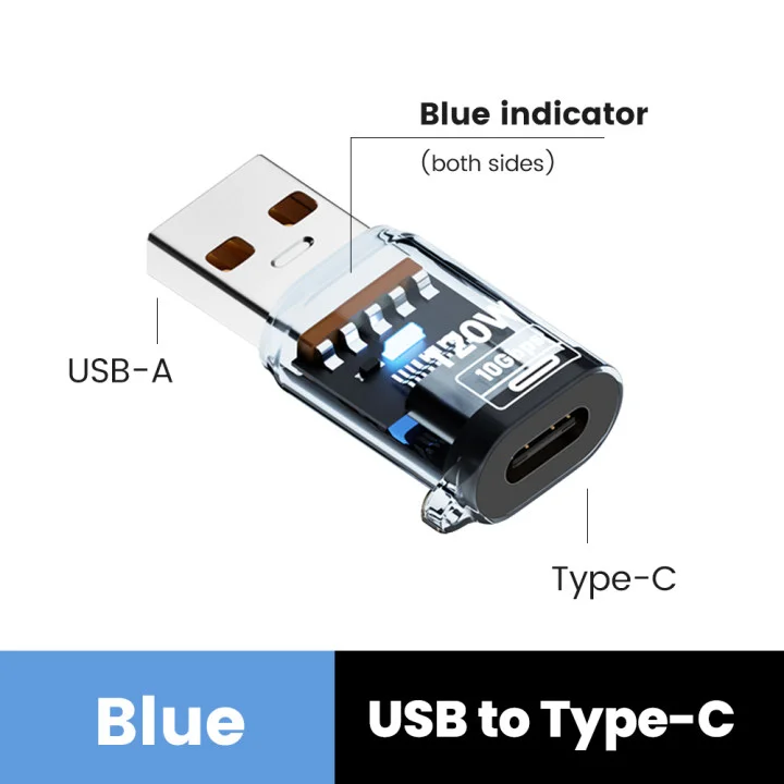 120W USB-C to USB-A OTG Adapter - Fast Charging USB 3.2 Type-C Female Adapter