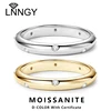 Lnngy Moissanite Ring Original Certified 925 Silver Rings For Women Couples Delicate Stackable Wedding Band Dazzling Jewellery