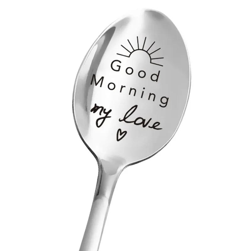Romantic Stainless Steel Love Letter Spoons - Perfect Valentine's, Wedding, or Anniversary Gift