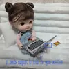 Dollhouse Miniature Furniture Alloy Mini Notebook Ipad Telephone Model Toy For Barbie Bjd Ob11 Doll Accessorie Kids Pretend Play 6