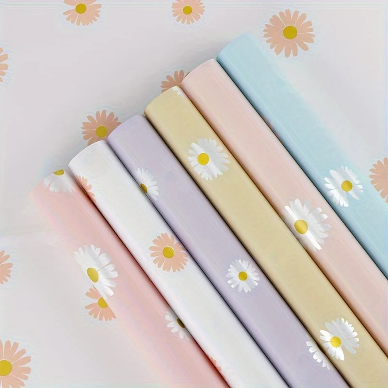 Floral Packaging: Fresh and Delicate Daisy-Inspired Waterproof Wrapping Paper