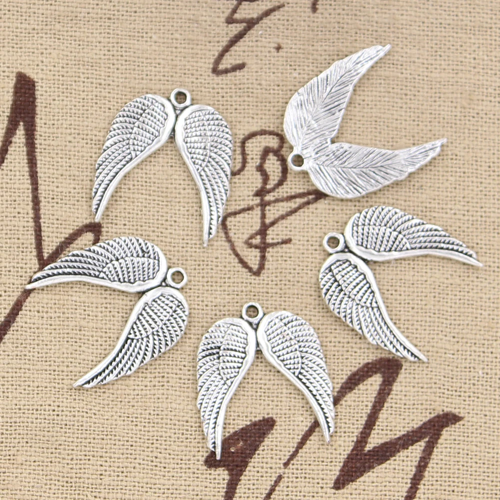 UNICRAFTALE Lot 40 Breloques Ange Tibétain Crâne Ailé - Argenté Antique, Crâne Fée Gardien, Pendentifs DIY Pour Bracelets, Colliers, Boucles D'Oreilles