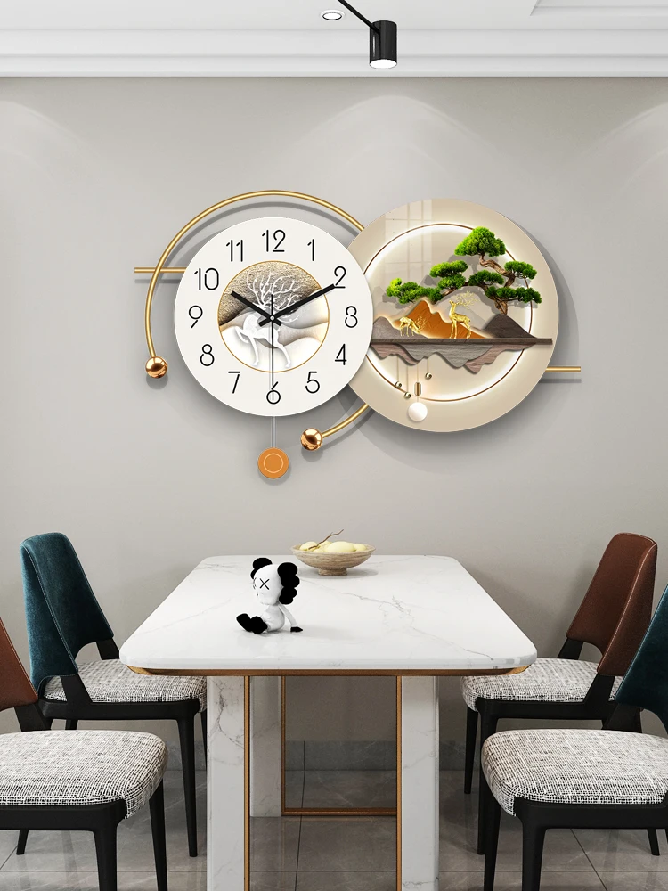 

Роскошные высококачественные настенные часы для гостиной, новые красные Современные Простые домашние часы, креативные настенные часы