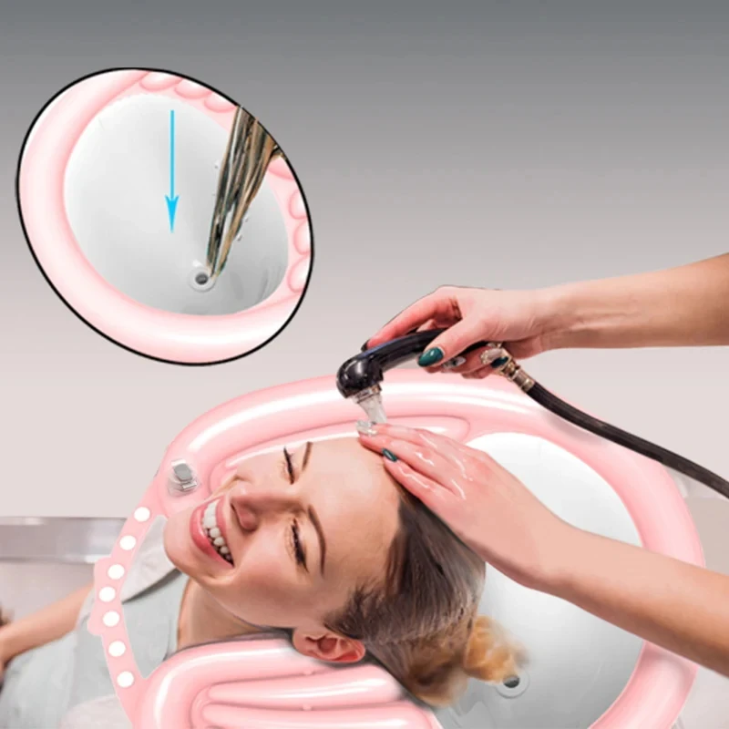 Portable Inflatable Hair Washing Basin PVC Foldable Shampoo Basin For Pregnant Women Elderly Patient Quickly Inflated Deflated