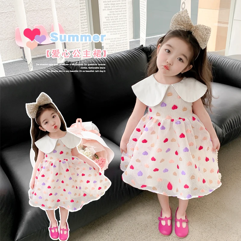 

Детское летнее платье с цветочным принтом, на возраст 2-7 лет