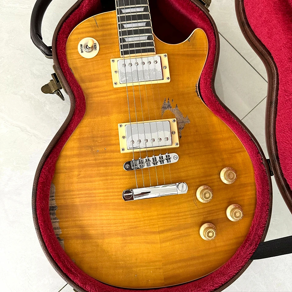Electric Guitar AgedRelic Nitro Finish Peter Green Garry Moore Lemon Burst electric guitar kit