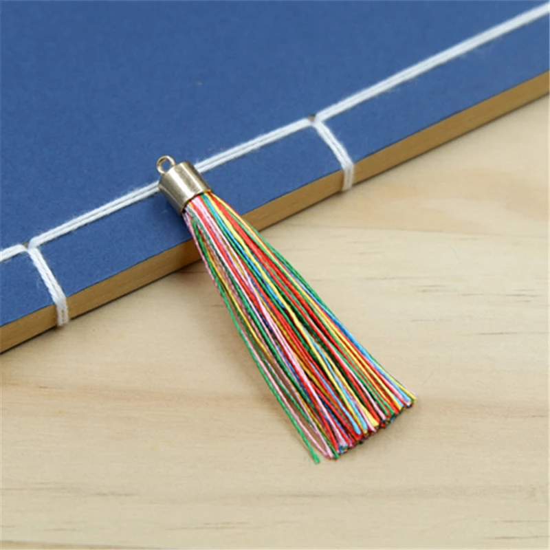 10pcs 6cm Long Small Metal Cap Tassel Pendant DIY Jewelry Curtain Garments Accessories DIY Crafts Gift Earring Handmade Material