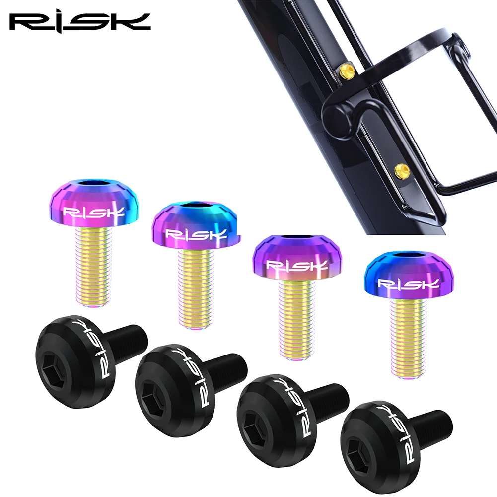 

2pcs Bolts M5x12mm Titanium Alloy Bike Bottle Holder Bottle Cage Cycling With Screw Bicycle Water Bottle Cycling Accessories