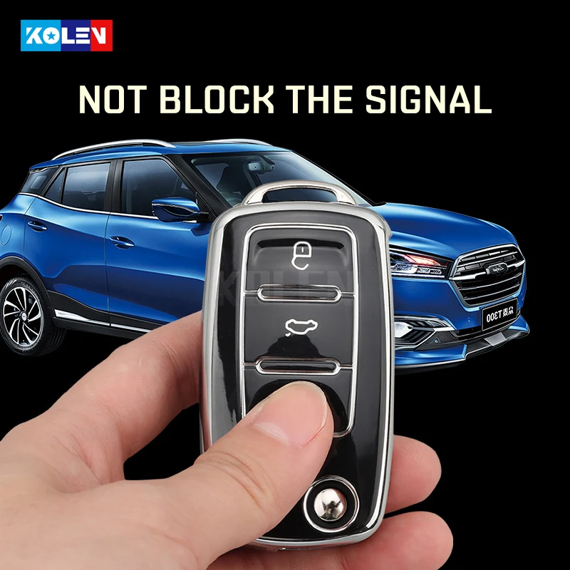 TPU Car Flip Key Case Cover Shell For VW Volkswagen Polo Golf Passat Beetle Tiguan Skoda Octavia Kodiaq Seat Leon Altea Keyless key case cover key case flip key fob shell car key shell
