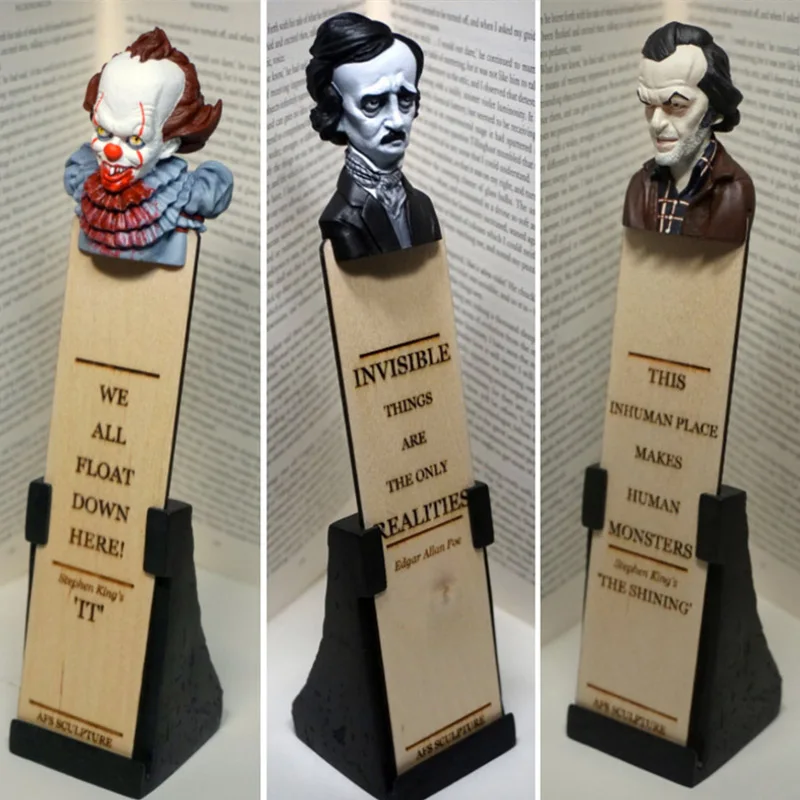 Ужасные закладки для книг домашний декор украшения из смолы в стиле ужасов