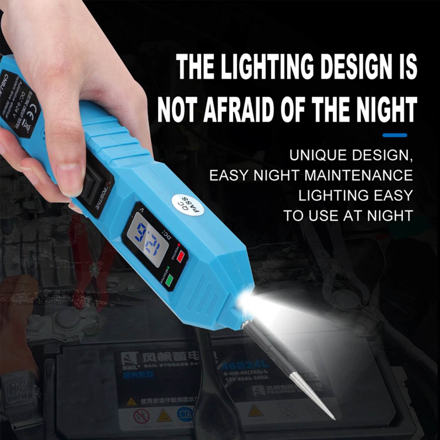 Socket Tester Automotive 3.5-36V DC LCD Digital Circuit Test Light Fuse Tester LED Electrical Pen