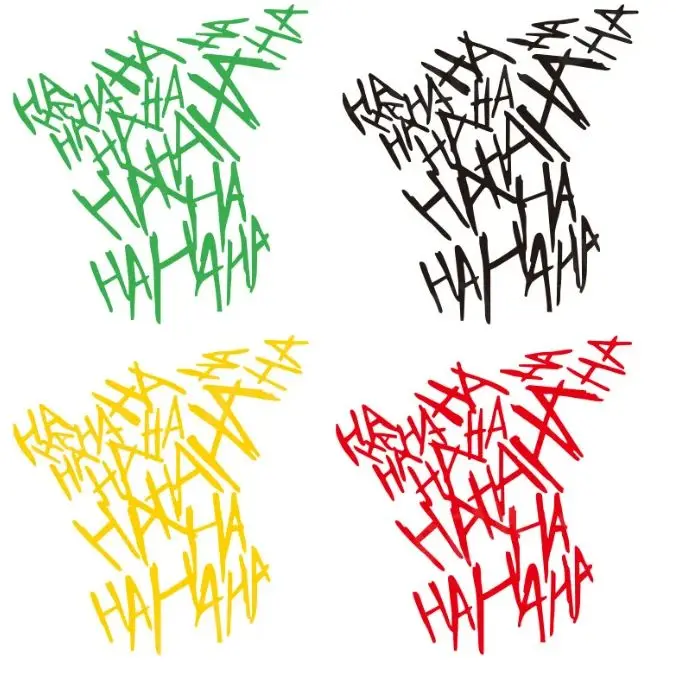 13 Colors HaHaHa Joker Car Sticker Funny Helmet Decal Motorcycle Reflective Stickers Stickers Auto Window Bumper Sticker Decor car sticker