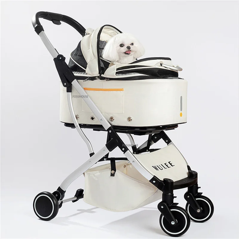 Wholesale Luxury Detachable Small Travel Strollers Dogs Buggy Medium  Foldable 4 Wheels Pet Dog Stroller for Cats Puppies - AliExpress