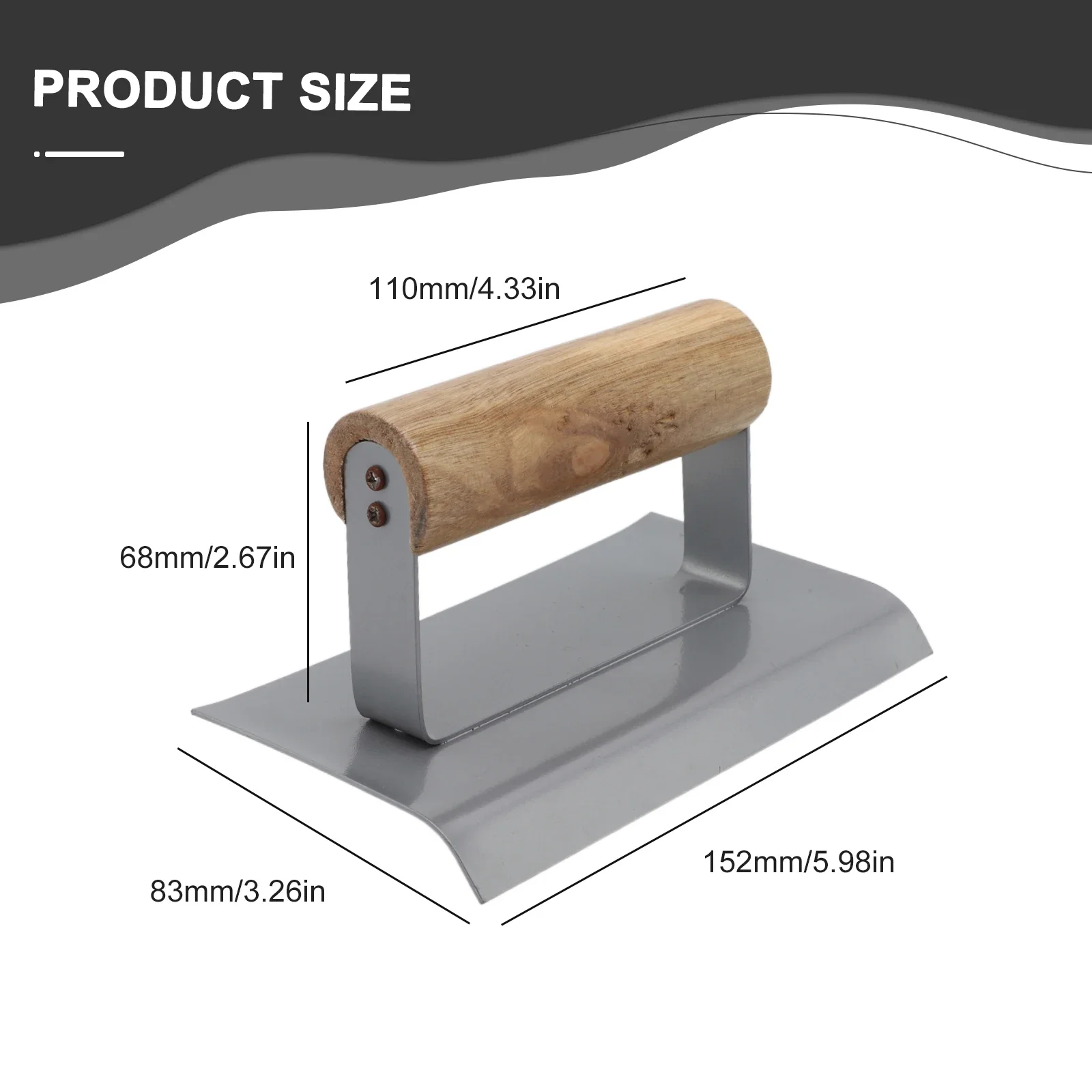 1PCS Concrete Corner Trowel Stainless Steel Concrete Hand Edger Groover Tools Plaster Cement Finishing Plastering Hand Tools Concrete hand edger