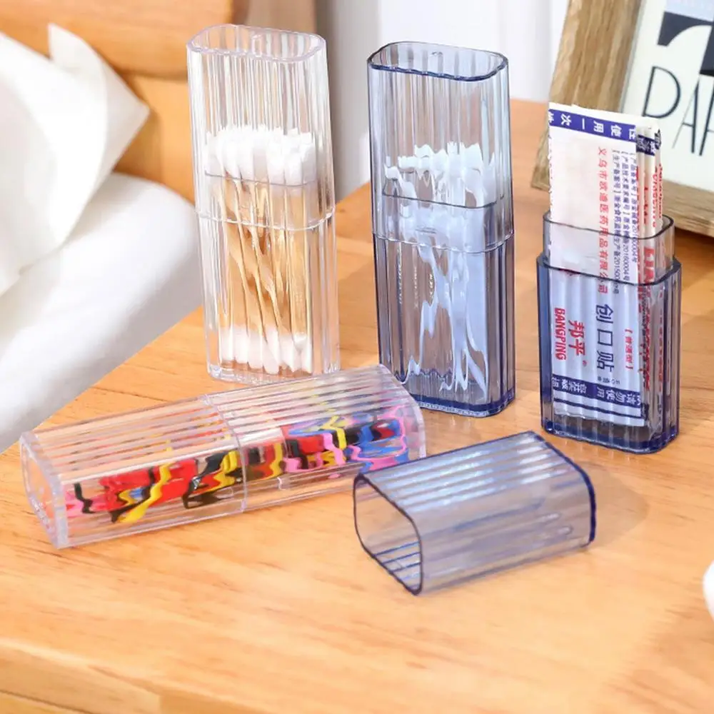 Description Picture 4 of itemFlosser Dispenser Travel Case Portable Qtip Holder Travel Case Cotton Swab Jar Clear Acrylic Storage Box Canister Container