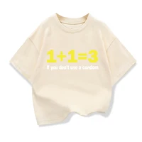 T-shirt en coton pour enfants avec imprimé numérique amusant, style décontracté et tendance, col rond, haut pour garçons 2