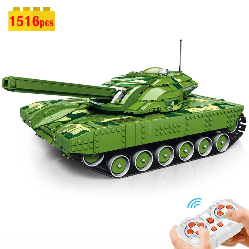 

Конструктор MOC технический для сборки, Детский конструктор танк с дистанционным управлением, Вторая мировая война