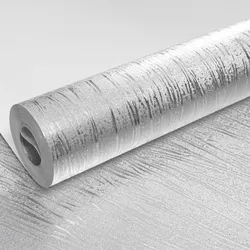 Striped Silver Foil Wallpaper For Living Room Bedroom Ceiling Metallic Wallcovering Waterproof Ktv Nightclub Bar Wall Papers