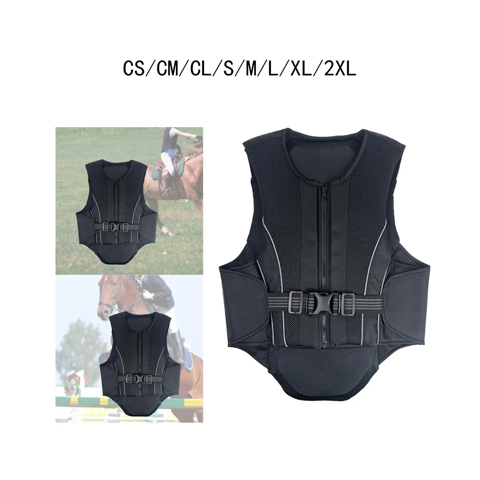 Equestrian Vest Breathable Equine Supplies Shock Absorption Professional Horse Riding Vest Guard for Adults Children Boys Girls