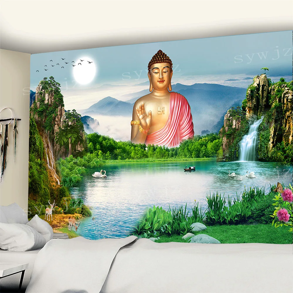 Indian Buddha Meditation Home Decoration Tapestry Mandala Tapestry Hippie Bohemian Decorative Yoga Mat Bedroom Wall Decor Tapiz