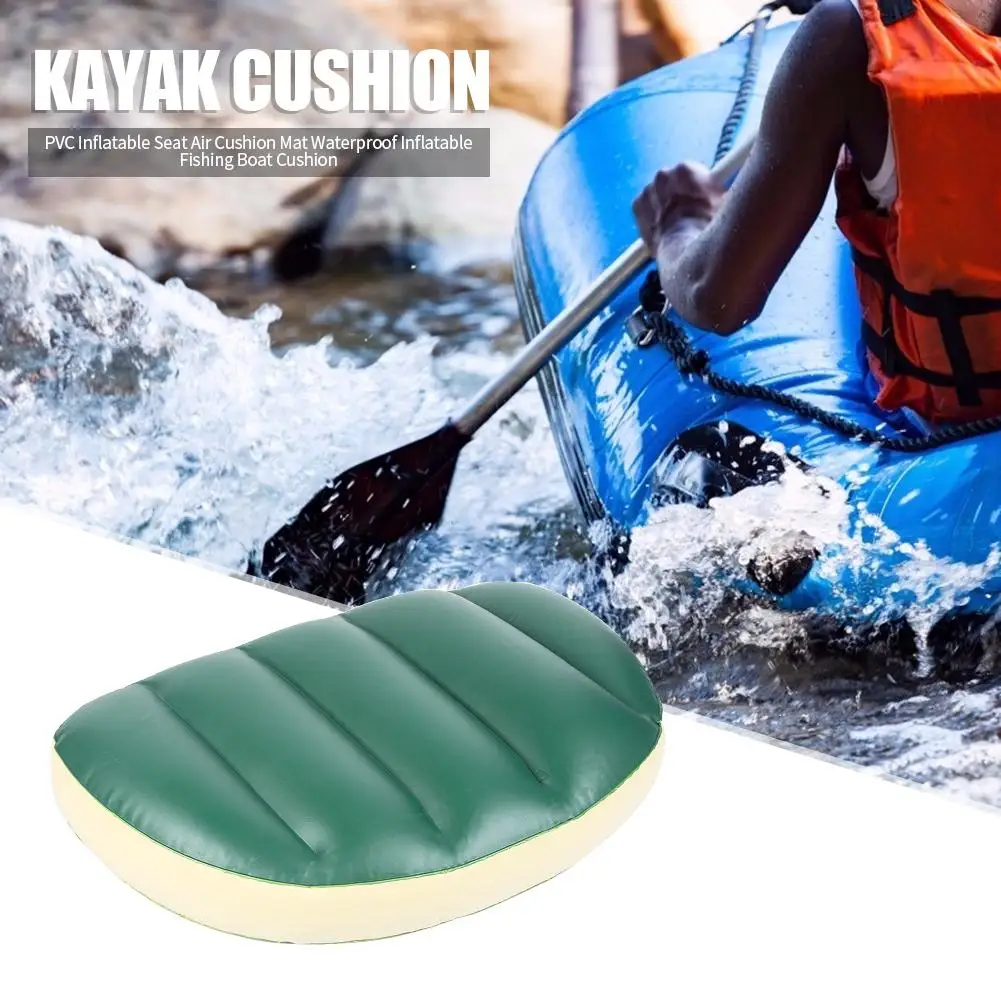 Portable PVC Kayak Boat Inflatable Seat Cushion Drifting Canoe Seat Air Cushion