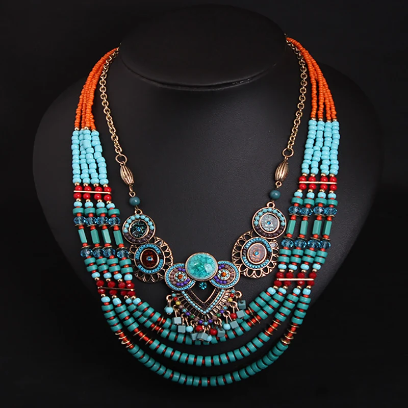 

New Bohemian Necklace Boho Pendant 60cm Yoga Necklace Ethnic Jewelry For Friend Gift Bijoux Dropshipping Collier Travel party