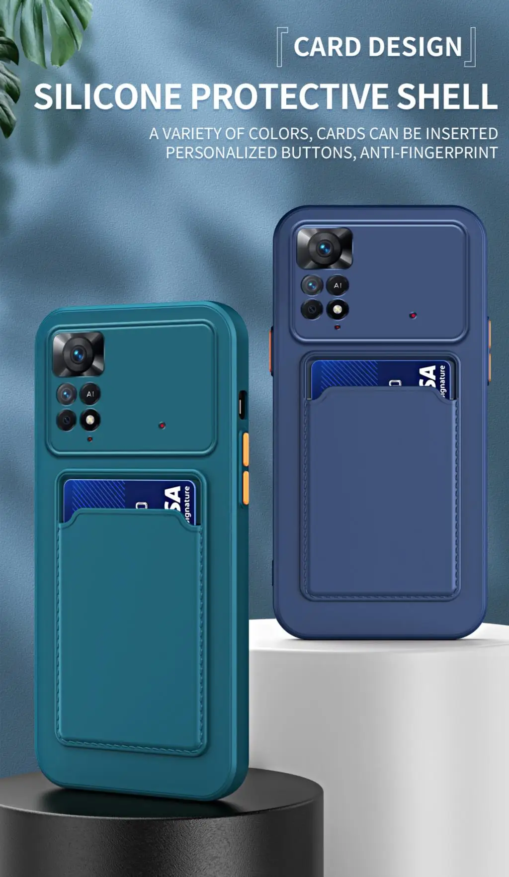 Coque de téléphone portefeuille mince en TPU avec porte-cartes, étui souple pour Xiaomi Redmi Note 11 10 9 8 Pro 11T 9T 9S 9A 8A Mi Poco X3 NFC_voghion.com