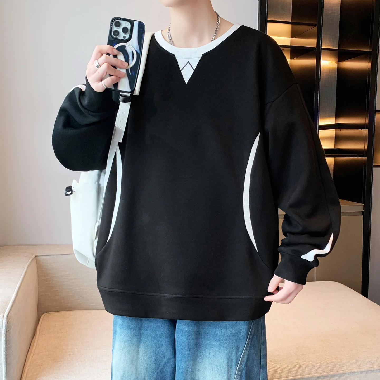 Lässige Herren-Baumwoll-Hoodies 2026 Frühling Herbst Kapuzenpullover Outdoor-Sport-Pullovers High-Street-Wear Hoody Oberteile Kleidung