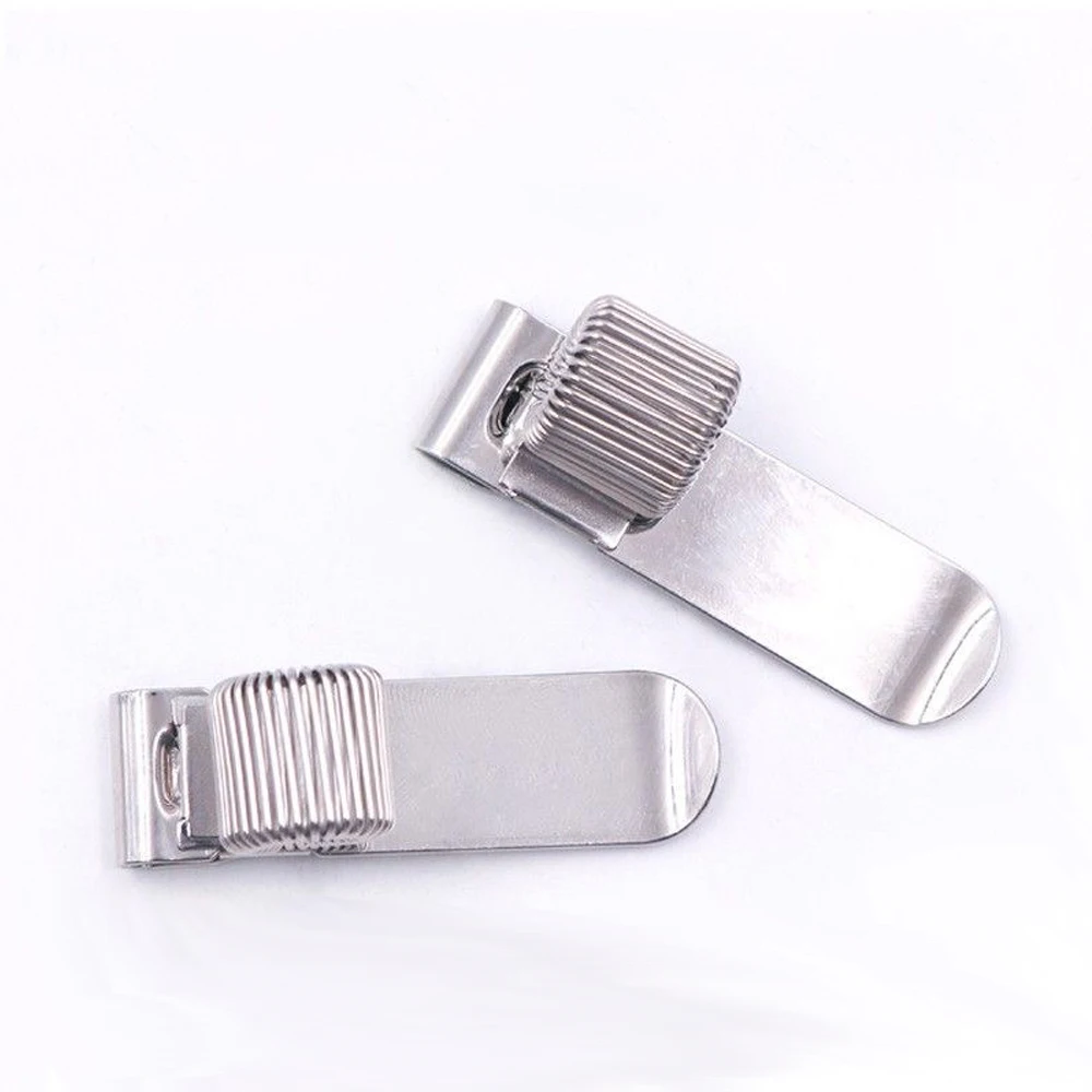 1Pcs Single Hole Metal Spring Pen Holder With Pocket Clip Horizontal/Vertical Version Portable Doctors Nurse Uniform Pen Holder