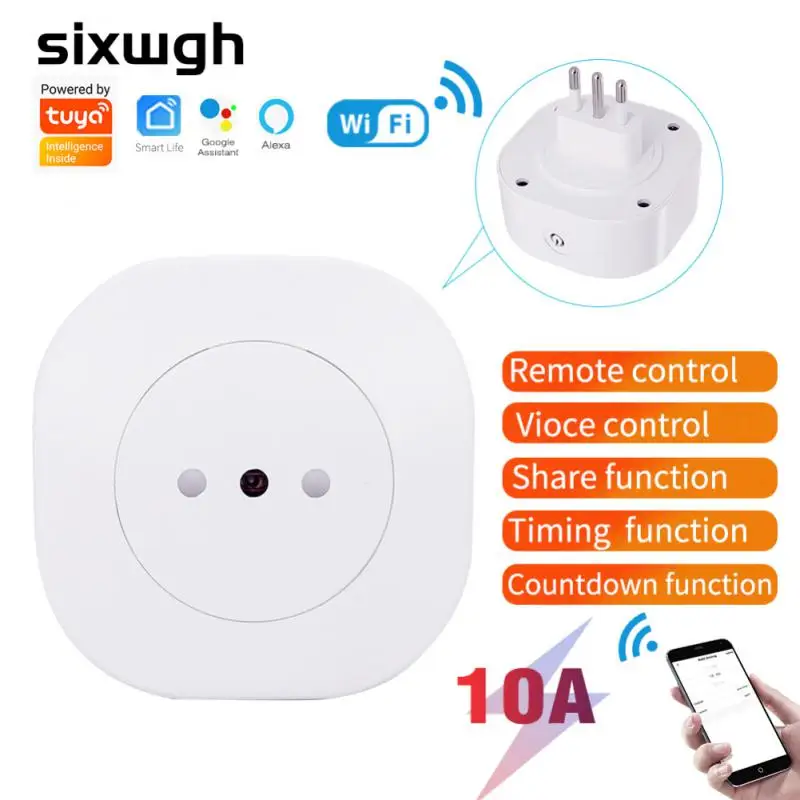 

Умная розетка Tuya с Wi-Fi, 16 А, 10 А