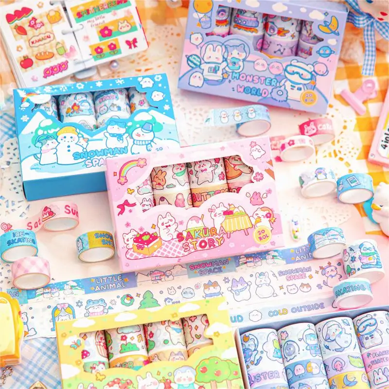 Kawaii Animals Washi Tape – Raspberry Stationery