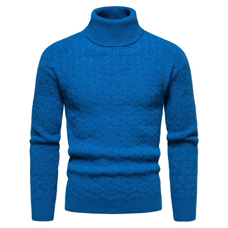 

New Streetwear Men's Winter Warm Cotton High Neck Pullover Jumper