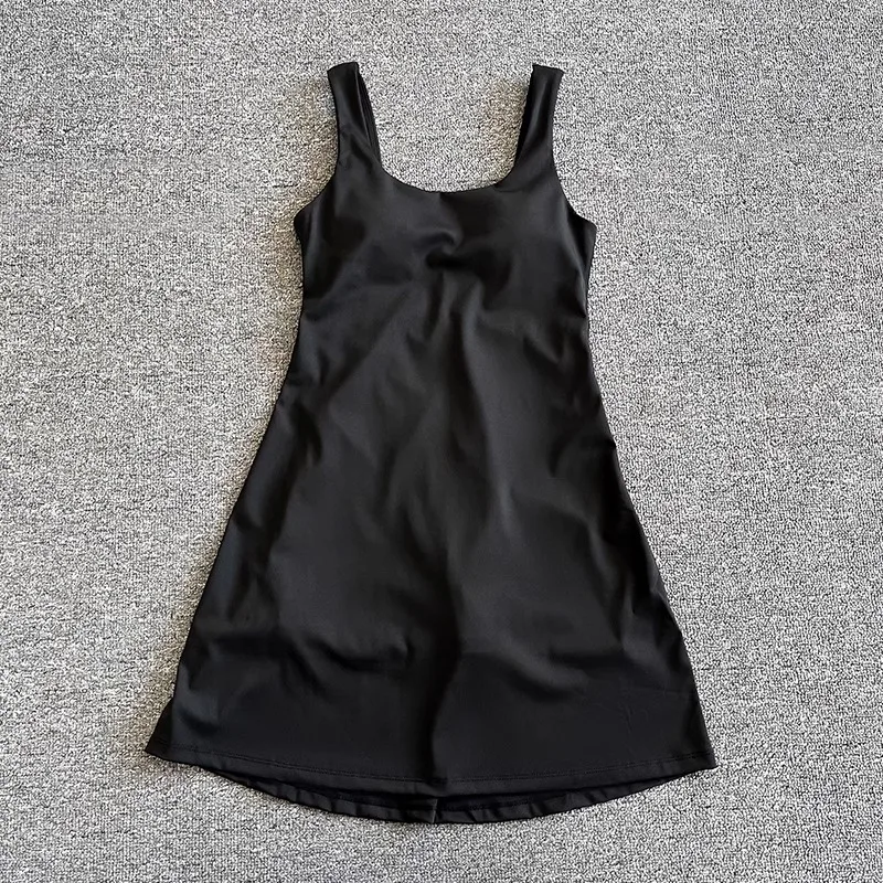 Women Sports Suits Tennis Dress Women Sports Golf Badminton Skorts Tracksuits With Chest Pads One Pieces Slim Fit Soft Yoga Suits