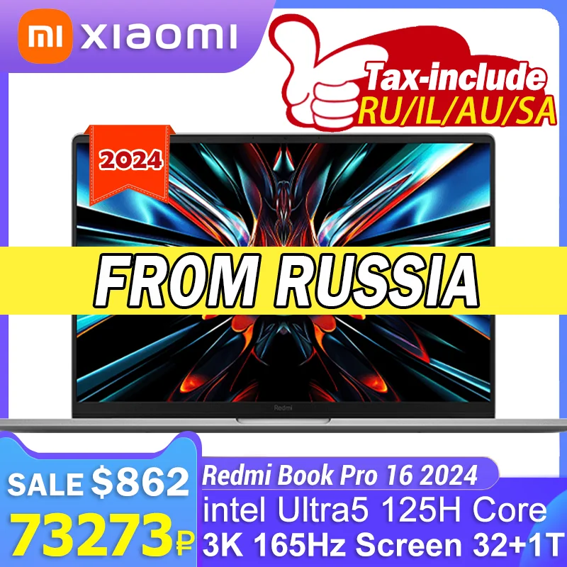 Redmi Book Pro 16 intel Ultra 5/Ultra 7 32GB RAM 1TB SSD ARC 3K 120Hz Screen JYU4592CN/JYU4593CN for Xiaomi notebook laptop