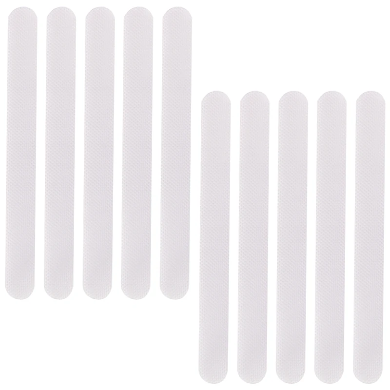 A74E-10Pcs Anti-Slip Strips Safety Shower Treads Stickers Bathtub Non Slip Stickers Stair Step Anti Slip Tape 7.87Inch