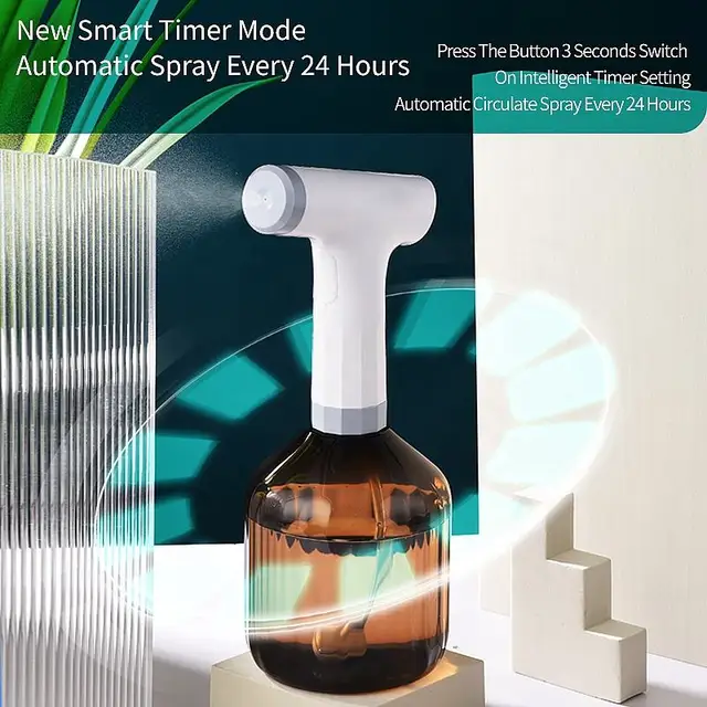 900 Ml -Es Hordozható Elektromos Öntözés Can Kerti Permetezőgép Usb Újratölthető Nano Gőzvízpermet Automatikus - Image 4