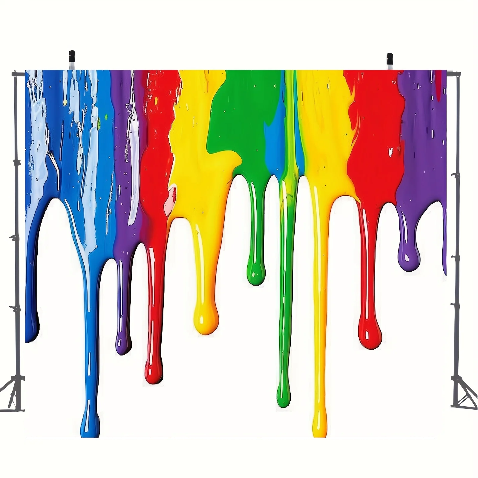 Bunter Splash Art Stoffhintergrund – abstraktes Graffiti-Design, geeignet für Partys, Geburtstage und Feiern – Detail 8