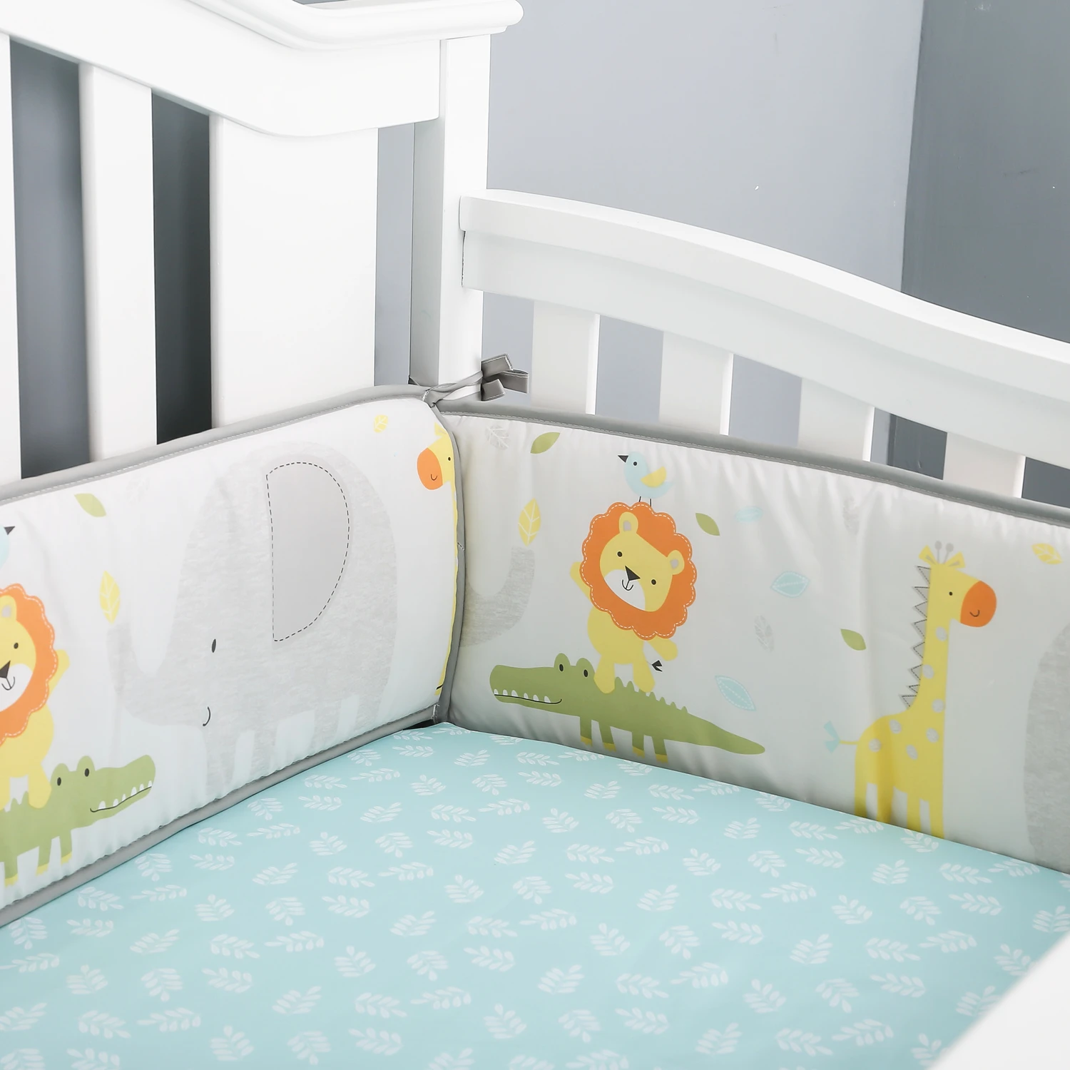 4 Piece Baby Bed Bumper Newborn Cot Protector
