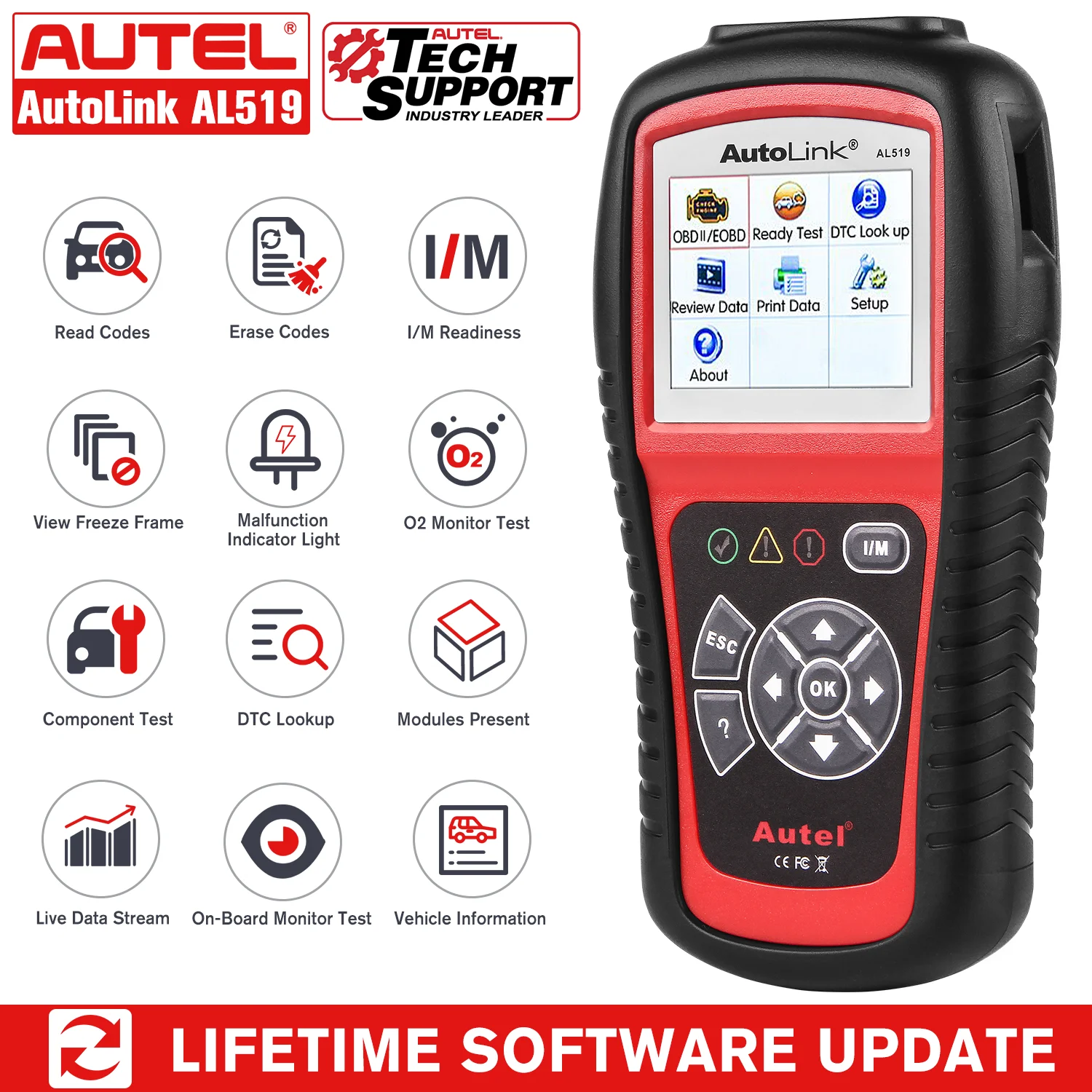 Autel MaxiLink AL519 OBD2 Code Reader Turn Off Check Engine Light
