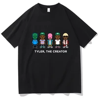 Tyler The Creator Men Women Print T-Shirt Rapper Short Sleeve T Shirt Vintage Singer Top Summer Cotton Oversized Hip Hop Clothes 2