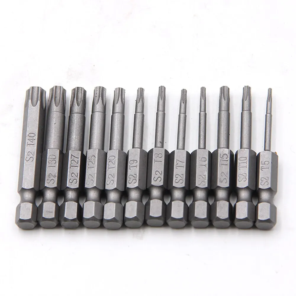 12pc Hollow Plum Blossom Screwdriver Head 50mm Long S2 Hexagonal Handle Screwdriver Screwdriver Bit Electric Tool Drill Set BEST SELLERS