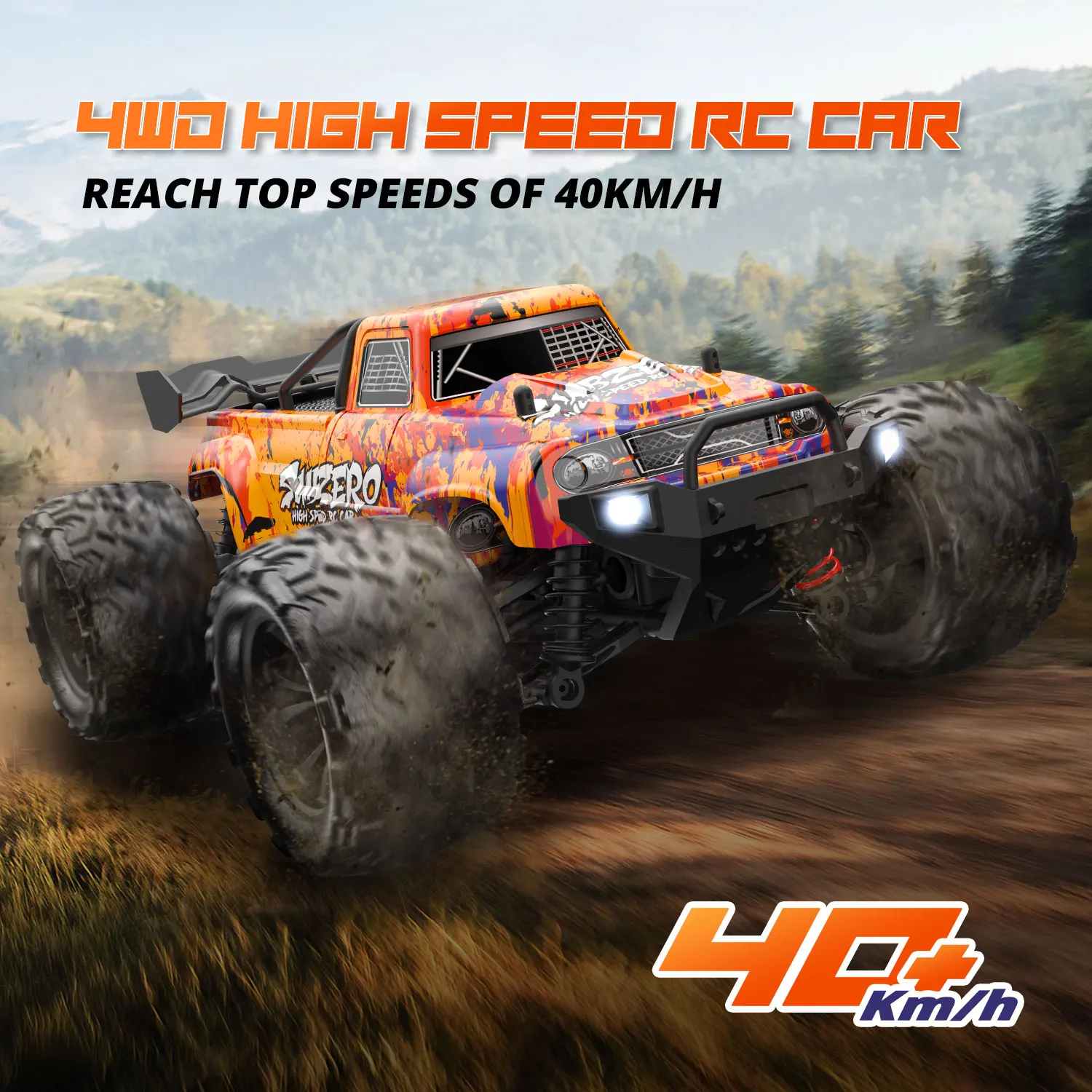 9500E 1:16 40KM/H Dual Motor 2.4G RC Drift Car 4WD Electric High Speed Racing Remote Control Off Road Car Toys for Kids Gift 2