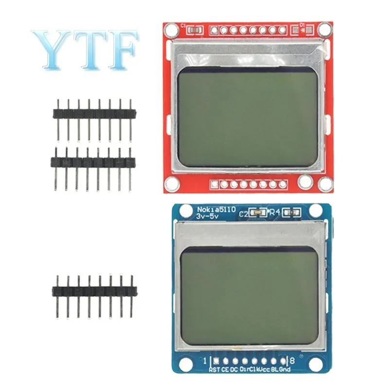 Smart Electronics Modulo Lcd Display Monitor Adattatore Retroilluminazione Blu Pcb 84*48 84X84 Lcd 5110 Schermo Nokia 5110 Per