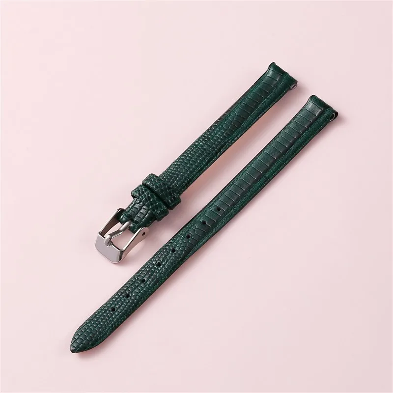 Elegant Alligator Pattern Ultra-Thin Watch Strap - Women's Soft Bracelet Watchband