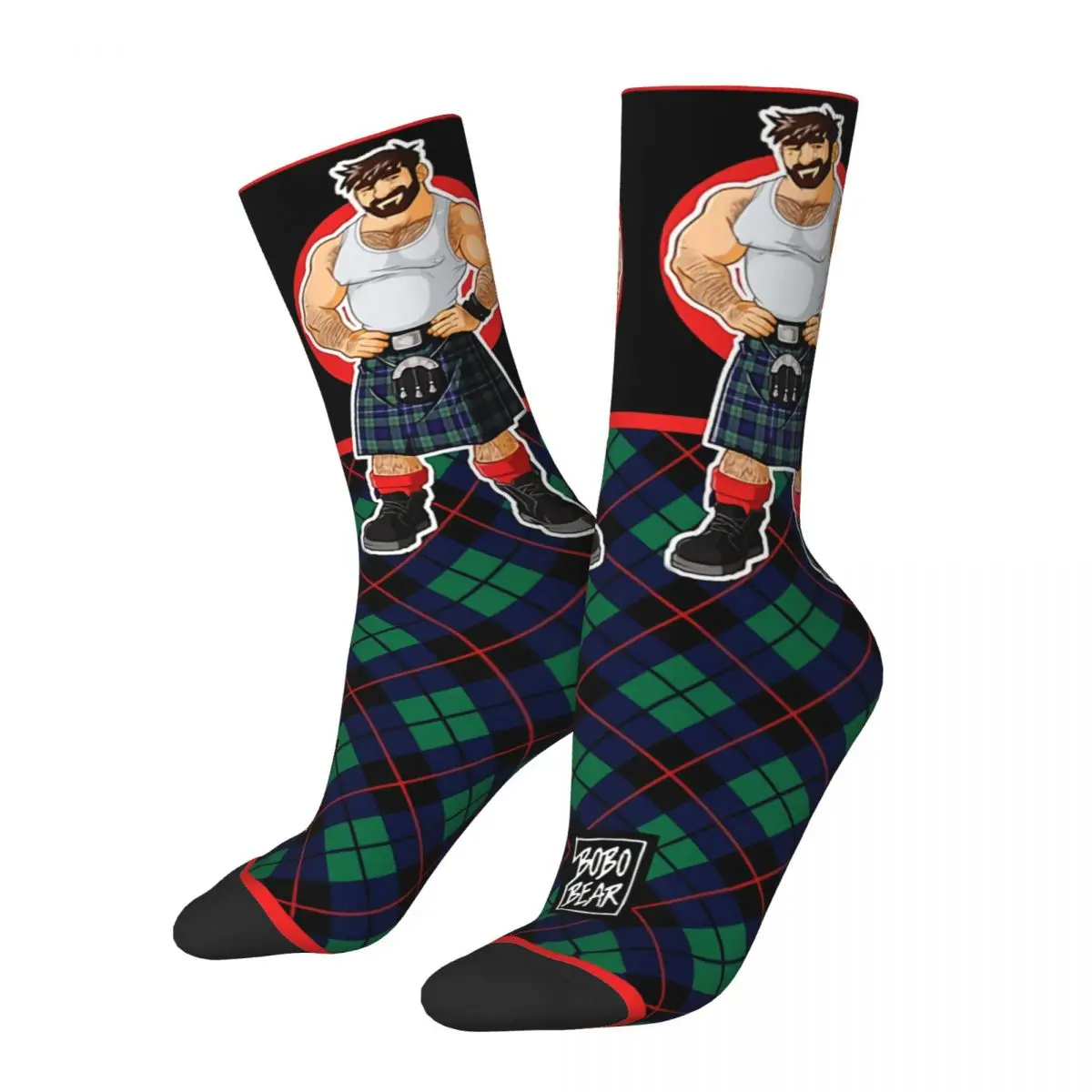 Divertenti Calzini Da Uomo Adam Like Kilts Vintage Harajuku Lgbtq Pride Hip Hop Novità Crew Crazy Sock Gift Pattern Stampato