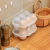 Mini Eggs Holder 6 Eggs Storage Container with Fixed Handle Plastic Eggs Storage Box Outdoor Camping Eggs Carriers 5
