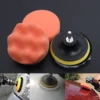 5Pcs/Set 4” Gross Polishing Buffing Pad Kit Tool With Drill Adapter Car Polisher Buffer Widely Use  Car Accessories 6