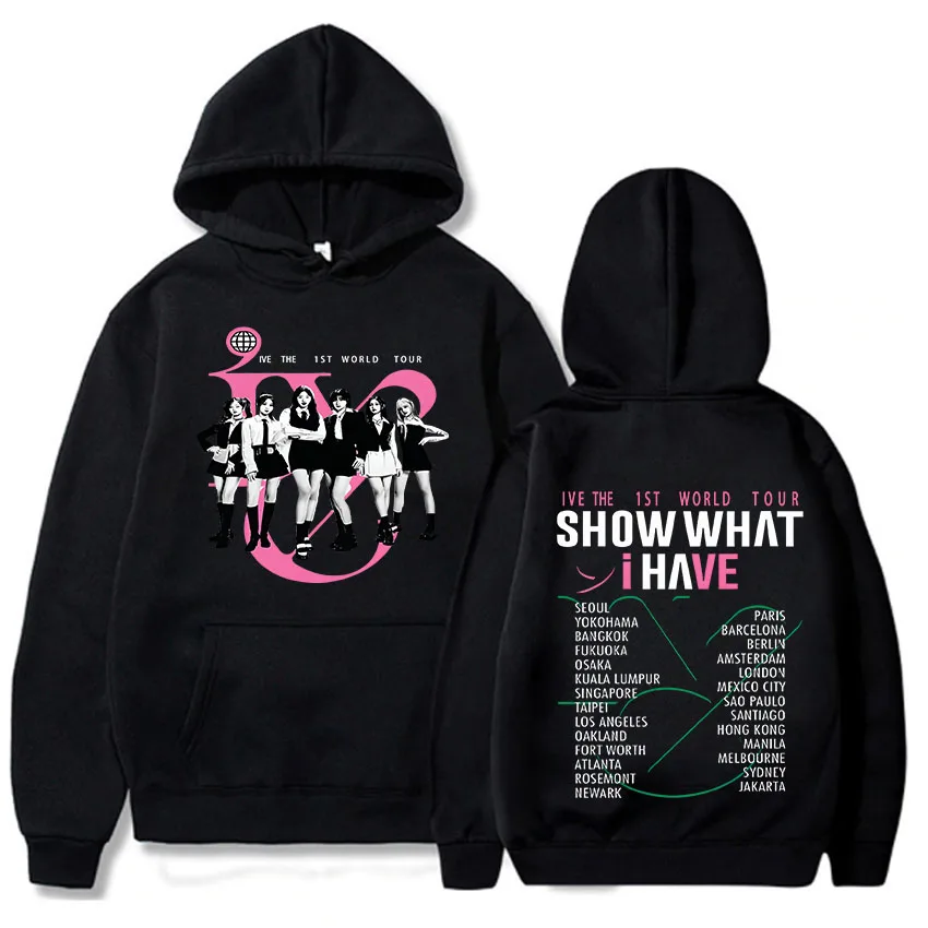 KPOP IVE Show What I Have World Tour Merch Hoodies New Logo Hooded