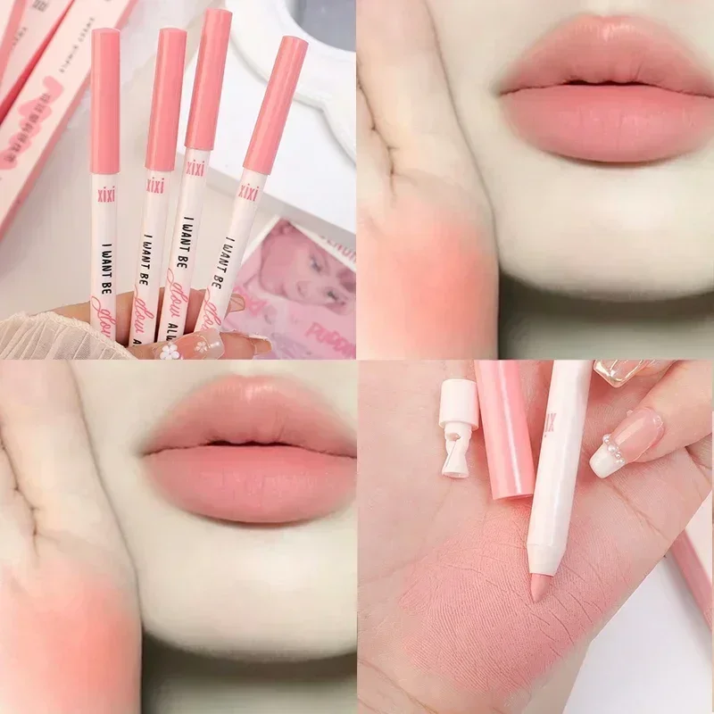 Nude Pink Lip Liner Pencil Waterproof Lasting Smooth Contouring 3D Lips Lipstick Moisturising Non-stick Cups Lipliner Makeup Pen lip liner lip liner pencil lipliner pencil lip liner set